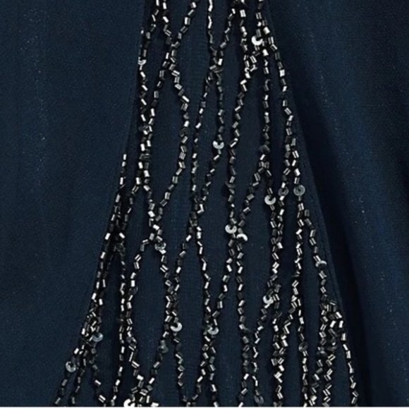 J Kara Embellished Handkerchief Hem Dress - Picture 6 of 10